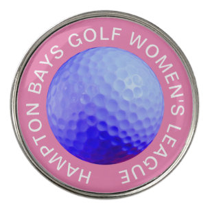Pink/Blue Golf Ladies League Promotion Ball Marker