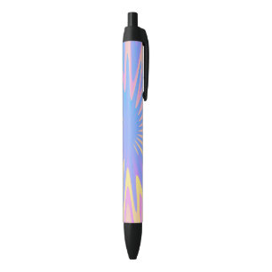 pink blue gradient Artistic Spiral tie dye Pen