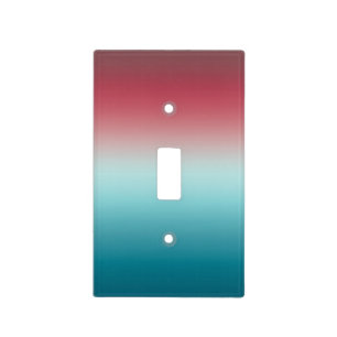 Pink & Blue Gradient Dusty Rose Aqua & Teal Ombre Light Switch Cover