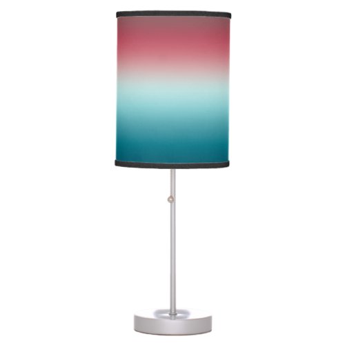 Pink  Blue Gradient Dusty Rose Aqua  Teal Ombre Table Lamp