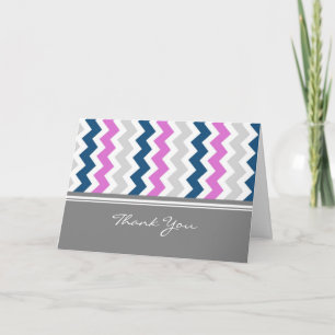 Pink Blue Gray Baby Shower Hostess Thank You