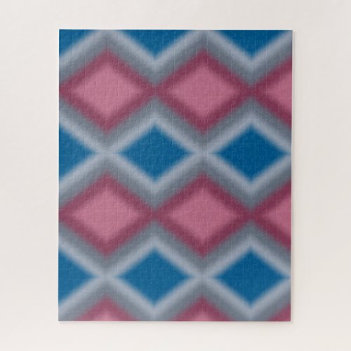 Pink Blue Gray Gradient Hard Difficult Challenging Jigsaw Puzzle