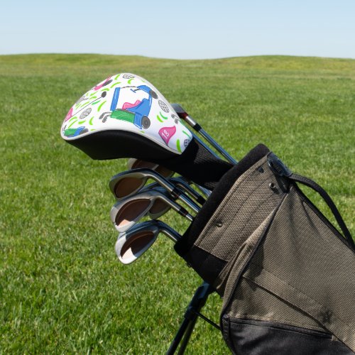 Pink Blue Green Golf Head Cover