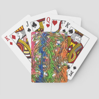 Pink, Blue, Green, Orange, Marble Artwork Poker Cards