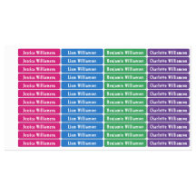 Pink, Blue, Green, Purple Family Waterproof