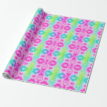 Pink Blue &amp; Green Tie Dye Wrapping Paper