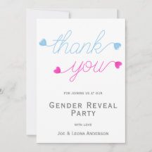 Pink & Blue Hearts Gender Reveal Party