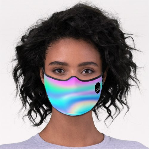 Pink Blue Holograph Lips Name Unicorn Mermiad Premium Face Mask