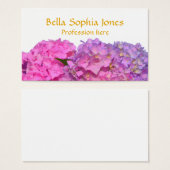 Pink Blue Hydrangeas elegant pink purple flowers (Front & Back)