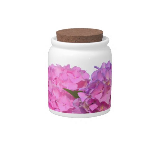 Pink Blue Hydrangeas elegant pink purple flowers Candy Jar