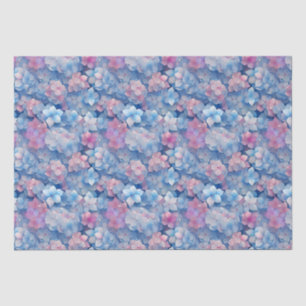Pink Blue Hydrangeas Floral in Bloom Tissue Paper