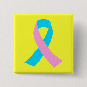 Pink & Blue - Infertility Awareness Ribbon Button