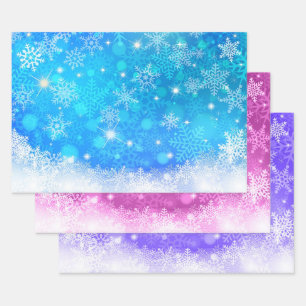 Pink Blue & Lavender Modern Pastel Wrapping Paper Sheets