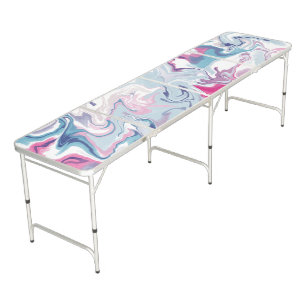 Pink & Blue Liquid Acrylic Beer Pong Table