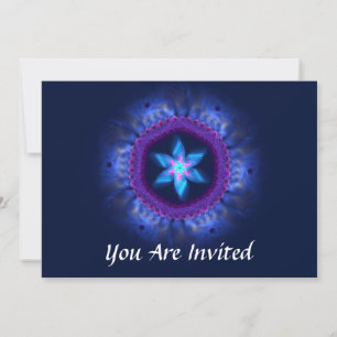Pink-Blue Magen Bar/Bat Mitzvah Invitation