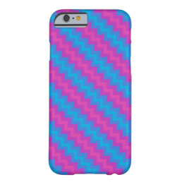 Pink, Blue Magenta Turquoise Chevrons Pattern Barely There iPhone 6 Case