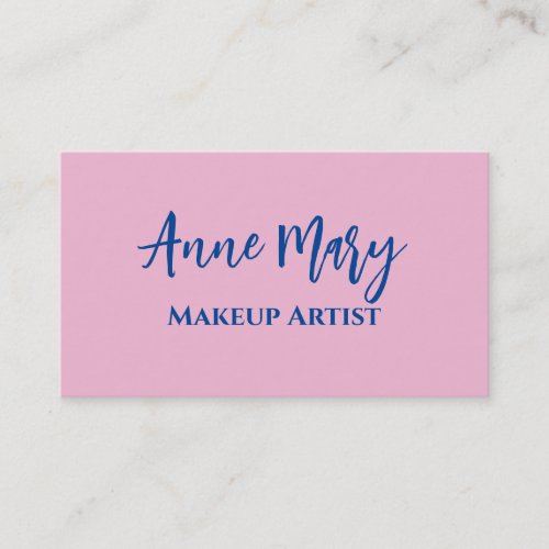 Pink Blue Makeup Artist Beauty Hair Salon Custom Business Card