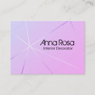 *~* Pink Blue Modern Geometric Rose Gold Foil Business Card