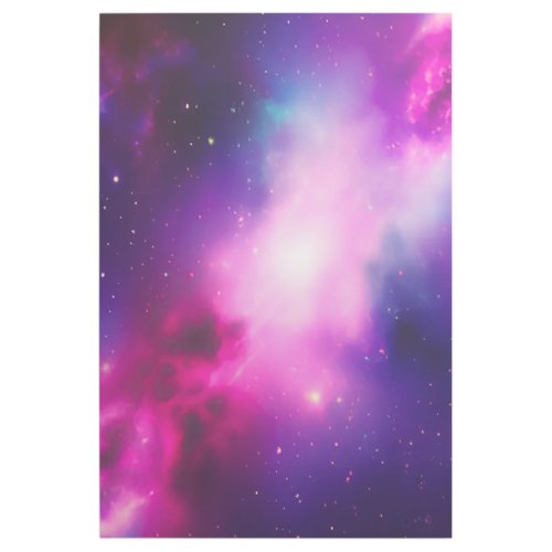 Pink Blue Nebula Galaxy Art Gallery Wrap