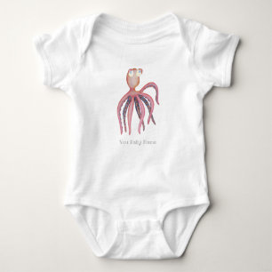 Pink Blue Octopusy Baby Bodysuit