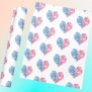 Pink Blue Ombre Glitter Hearts Baby Gender Reveal Wrapping Paper
