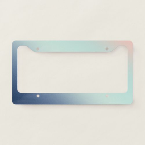 Pink Blue Ombre Gradient Blur Abstract Design License Plate Frame