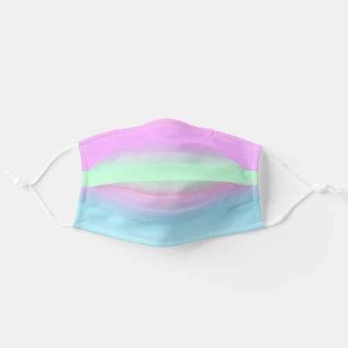 Pink Blue Ombre Stripes Pastels Green Personalized Adult Cloth Face Mask
