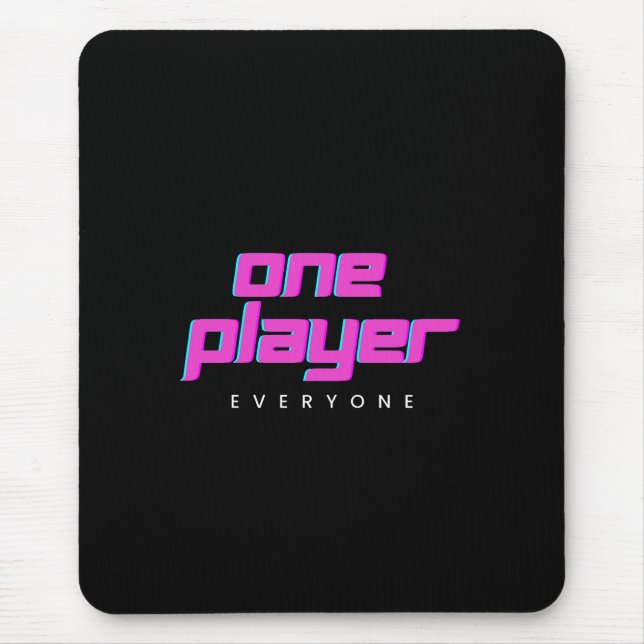 Pink & Blue One Player Mousepad (Front)