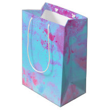 Pink Blue Paint Splash Abstract Stylish