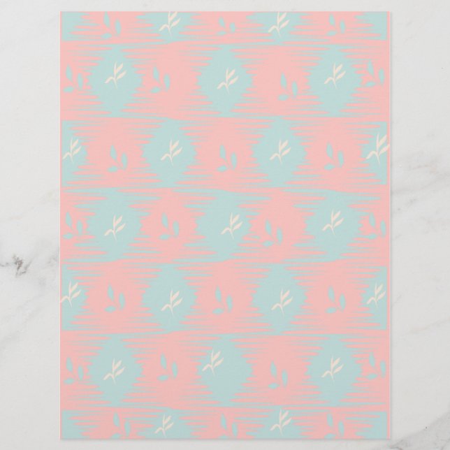 Pink & Blue Pastel Scrapbook Paper (Front)