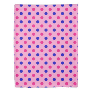 Pink Blue Pink Polka Dot Pattern Duvet Cover