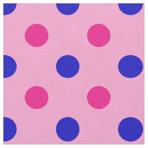 Pink Blue Pink Polka Dot Pattern Fabric