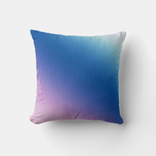 Pink-blue , pink , stripes , ombre  throw pillow