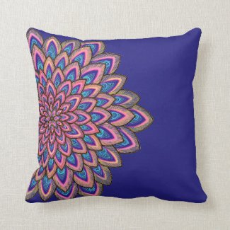Pink, blue &amp; purple abstract flower,