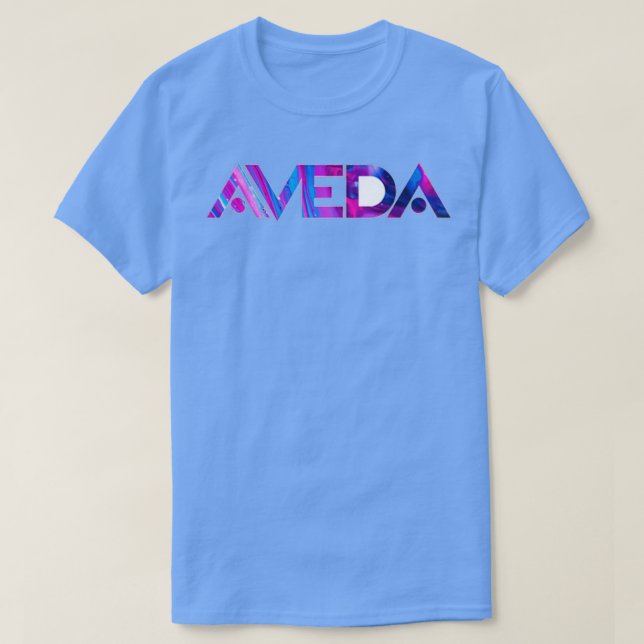 Pink Blue Purple Aveda T-Shirt (Design Front)