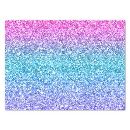 Pink Blue & Purple Glitter Tissue Paper