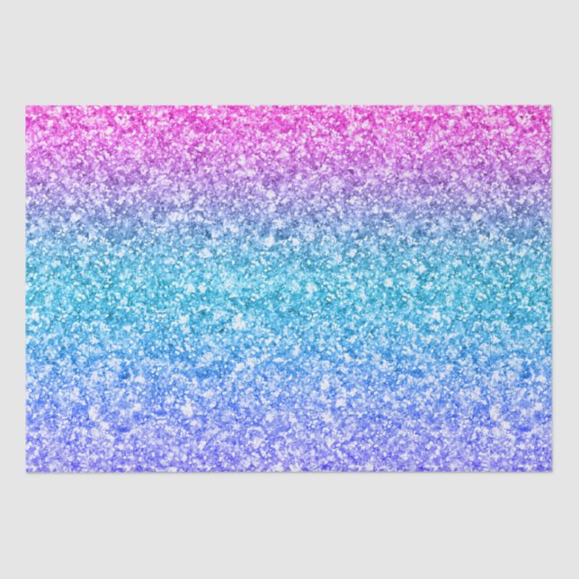 Pink Blue & Purple Glitter Tissue Paper (Front)