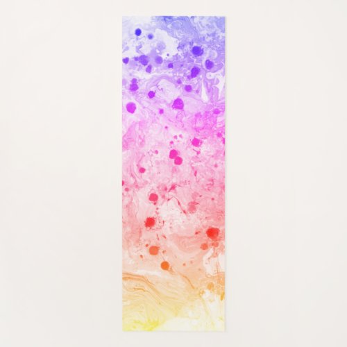 Pink Blue Purple Green Modern Colorful Abstract Yoga Mat