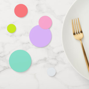 Pink, Blue, Purple, Green, Yellow Pastel Colorful Confetti