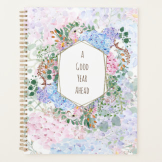 pink blue purple hydrangea arrangement pattern planner
