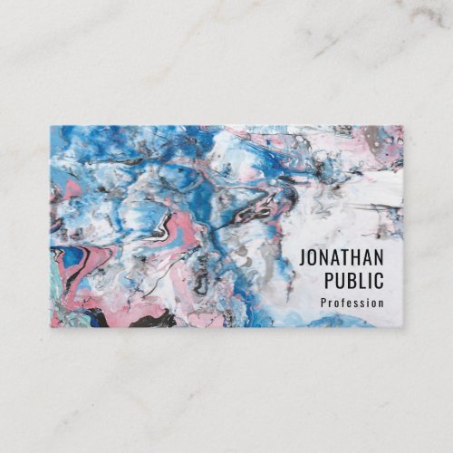 Pink Blue Purple Modern Abstract Elegant Template Business Card