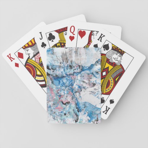 Pink Blue Purple Modern Abstract Template Trendy Poker Cards