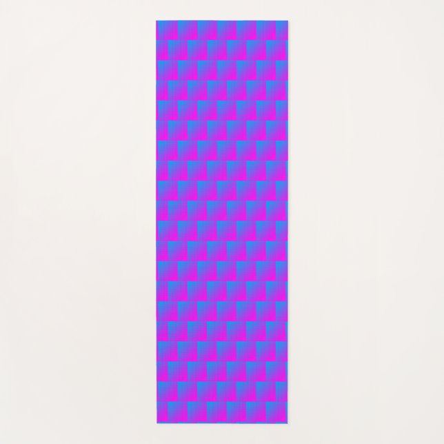 Pink Blue Purple Pattern Checks 4Nicky Yoga Mat (Front)