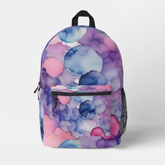 Pink Blue Purple Watercolor paint Fusion splash ar
