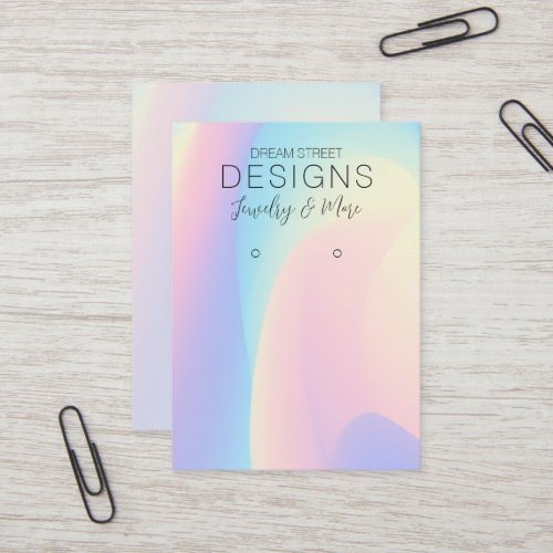 Pink Blue Rainbow Earring Display Card