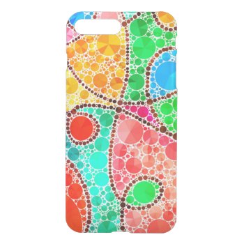 Pink Blue Red Abstract Pattern Iphone 8 Plus/7 Plus Case by TeensEyeCandy at Zazzle