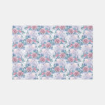 Pink &amp; Blue Rose Pattern Rug