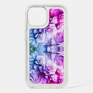 Pink Blue Sculpted Rose Optical Illusion Boutique iPhone 15 Case