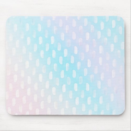 Pink Blue Silver Brush Strokes Mouse Pad