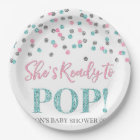 Pink Blue Silver Dots She's Ready to Pop